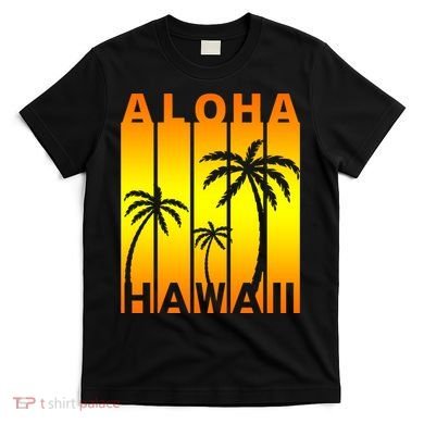Aloha Hawaii Sunset Palm Trees T-Shirt