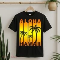 Aloha Hawaii Sunset Palm Trees T-Shirt thumb 2