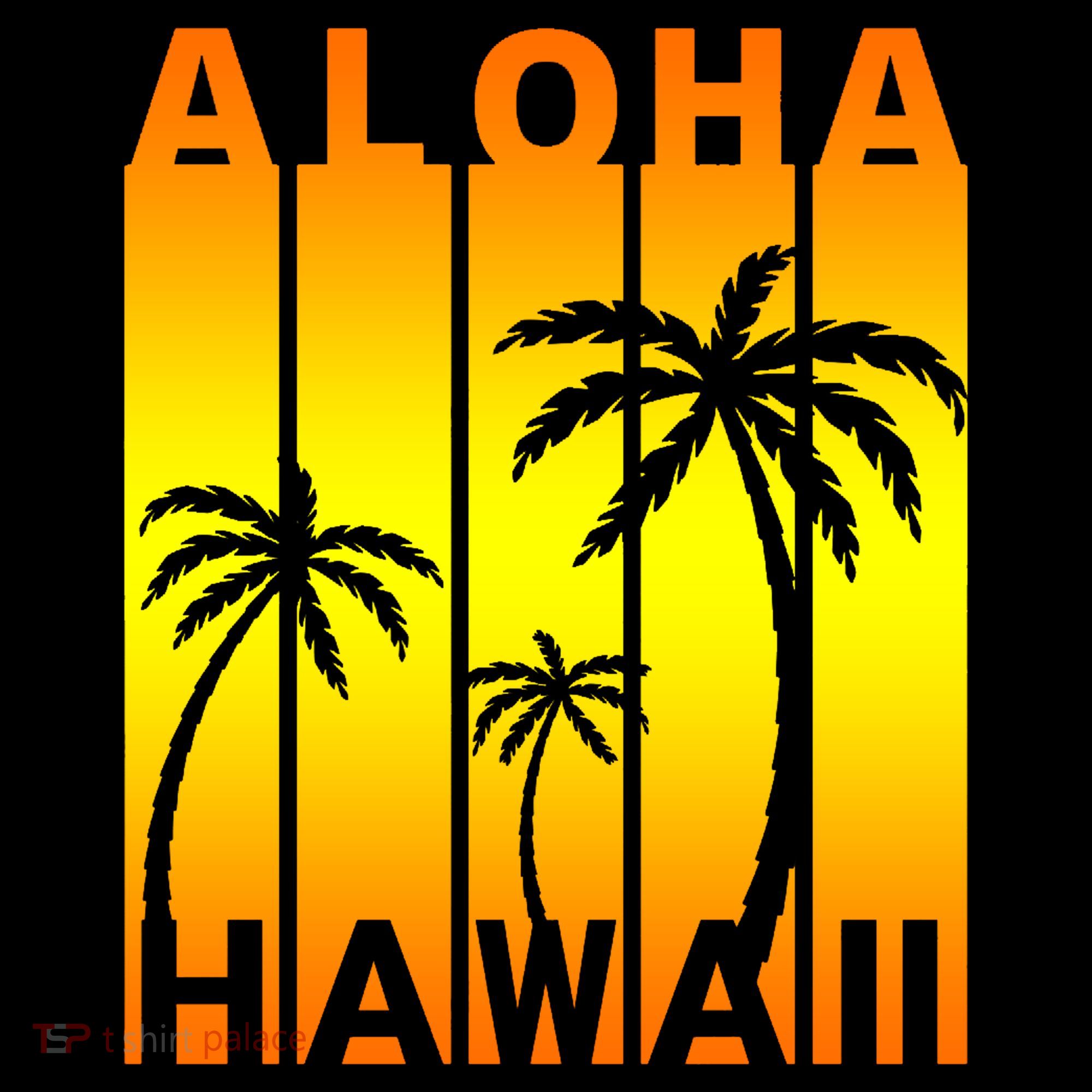 Aloha Hawaii Sunset Palm Trees T-Shirt