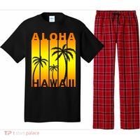 Aloha Hawaii Sunset Palm Trees Pajama Set thumb 0