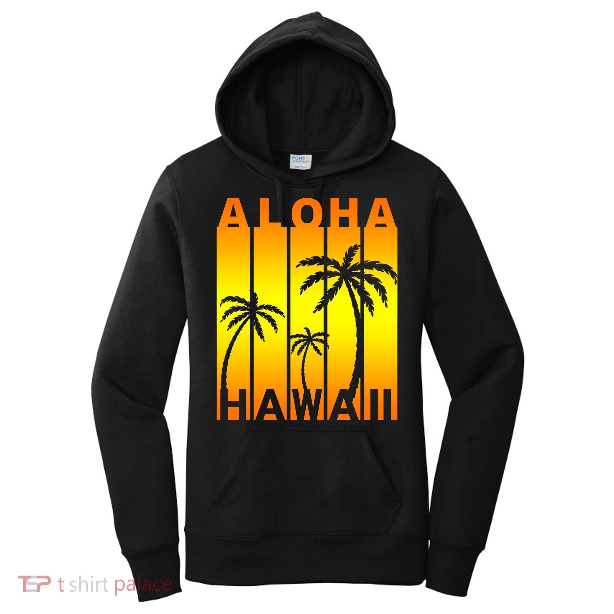 Aloha Hawaii Sunset Palm Trees Women's Hoodie