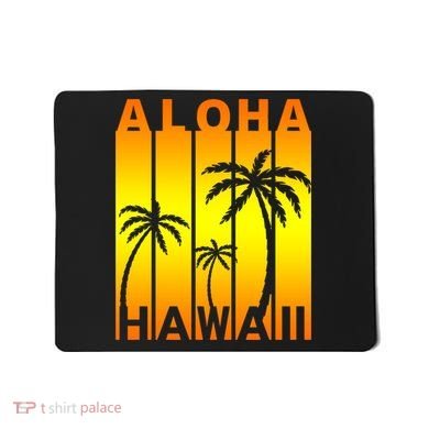 Aloha Hawaii Sunset Palm Trees Mousepad