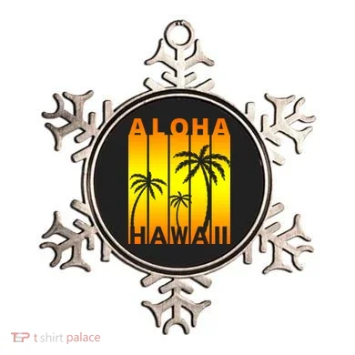 Aloha Hawaii Sunset Palm Trees Ornament
