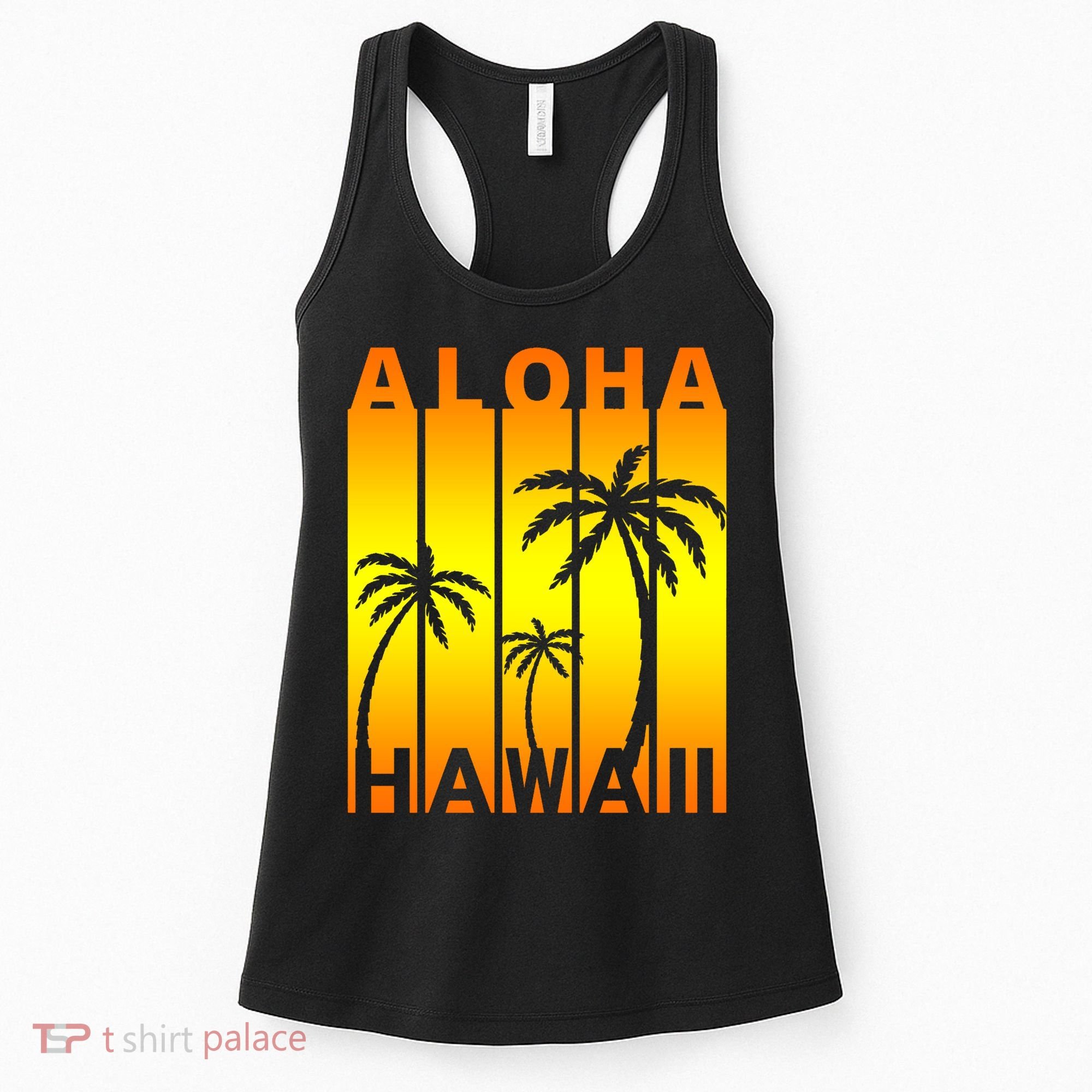 Aloha Hawaii Sunset Palm Trees Women's Tank Top