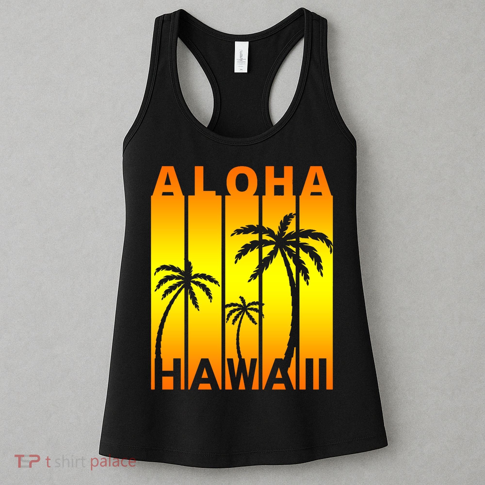Aloha Hawaii Sunset Palm Trees Women's Tank Top