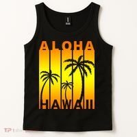 Aloha Hawaii Sunset Palm Trees Tank Top thumb 2