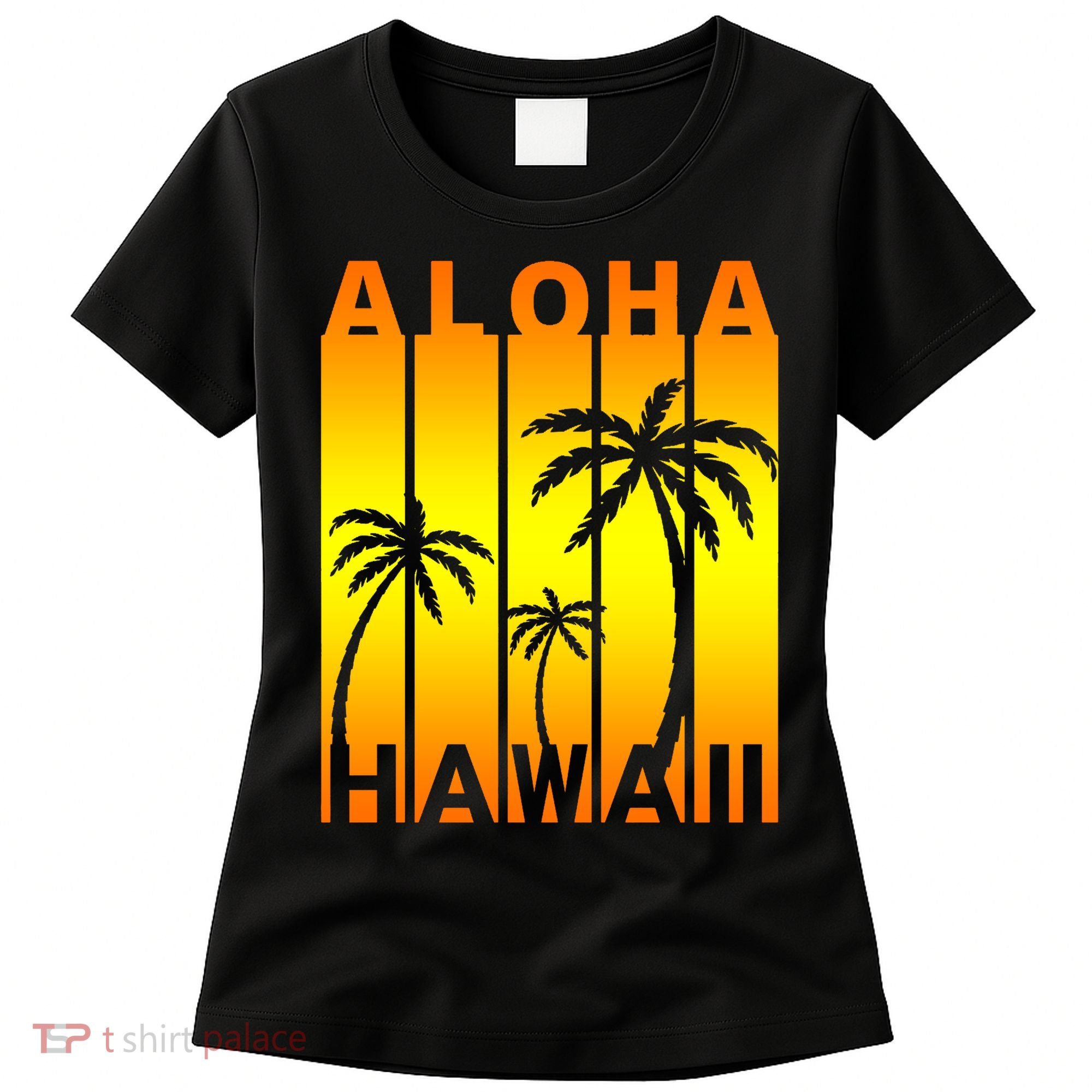 Aloha Hawaii Sunset Palm Trees Women's T-Shirt