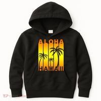 Aloha Hawaii Sunset Palm Trees Kids Hoodie thumb 0