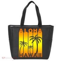 Aloha Hawaii Sunset Palm Trees Tote Bag thumb 0