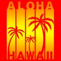 Aloha Hawaii Sunset Palm Trees Santa Hat thumb 1