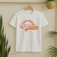 Alabama Home State Stars Retro Vintage Distressed 70s Style T-Shirt thumb 2