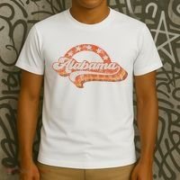 Alabama Home State Stars Retro Vintage Distressed 70s Style T-Shirt thumb 3