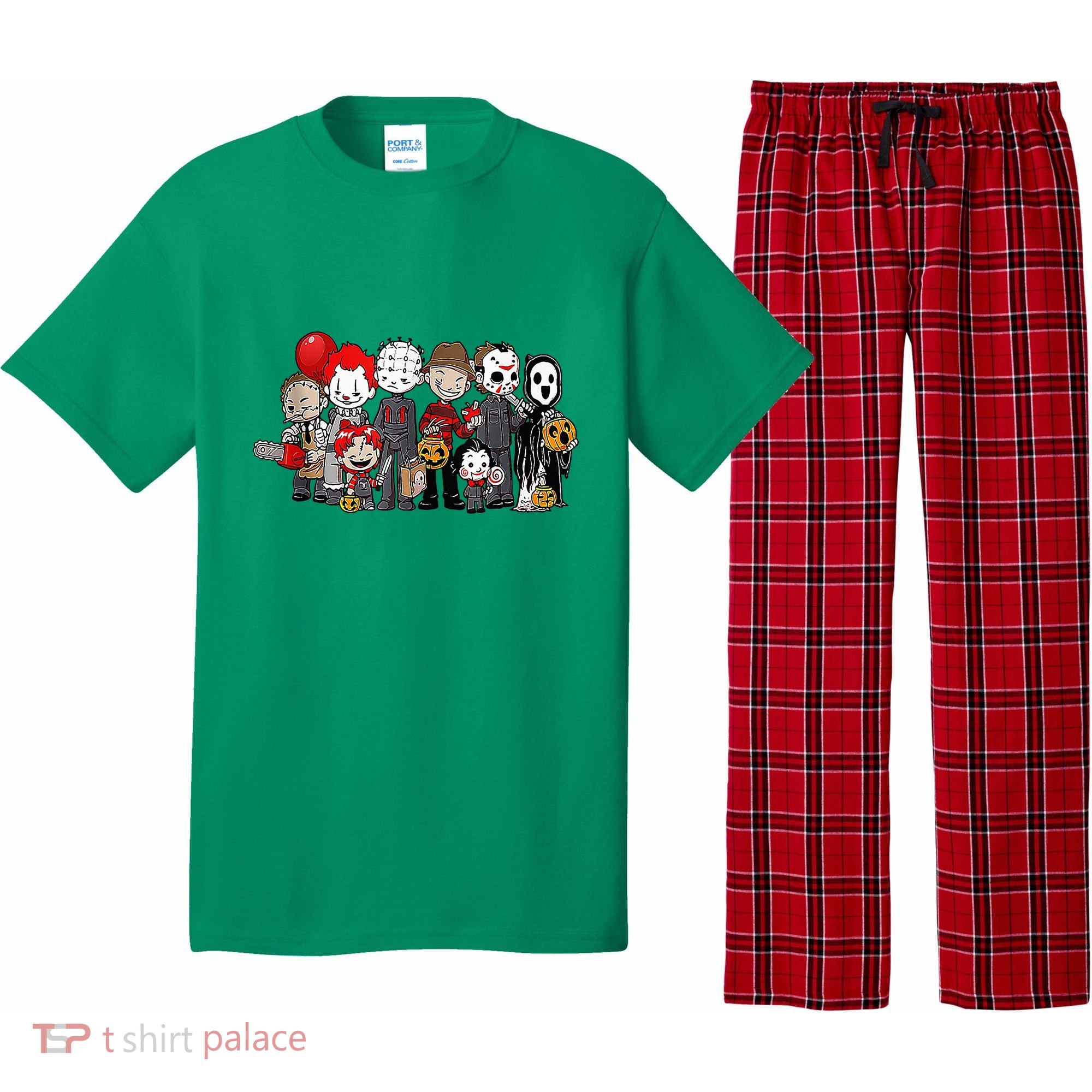 Anime Halloween Scary Horror Movie Christmas Pajama Set