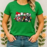 Anime Halloween Scary Horror Movie Christmas Women's T-Shirt thumb 2