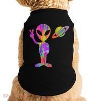 Alien Hippie Saturn Silhouette I Aliens Ufo Roswell Tie Dye Doggie Tank thumb 0