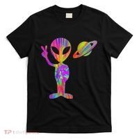 Alien Hippie Saturn Silhouette I Aliens Ufo Roswell Tie Dye T-Shirt thumb 0