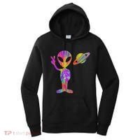 Alien Hippie Saturn Silhouette I Aliens Ufo Roswell Tie Dye Women's Hoodie thumb 0