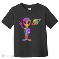 Alien Hippie Saturn Silhouette I Aliens Ufo Roswell Tie Dye Toddler T-Shirt thumb 0