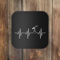 Astronomy Heartbeat Telescope Astronomer Stars Galaxy Coaster thumb 0