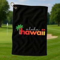 Aloha Hawaii Tropical Vacation Golf Towel thumb 1