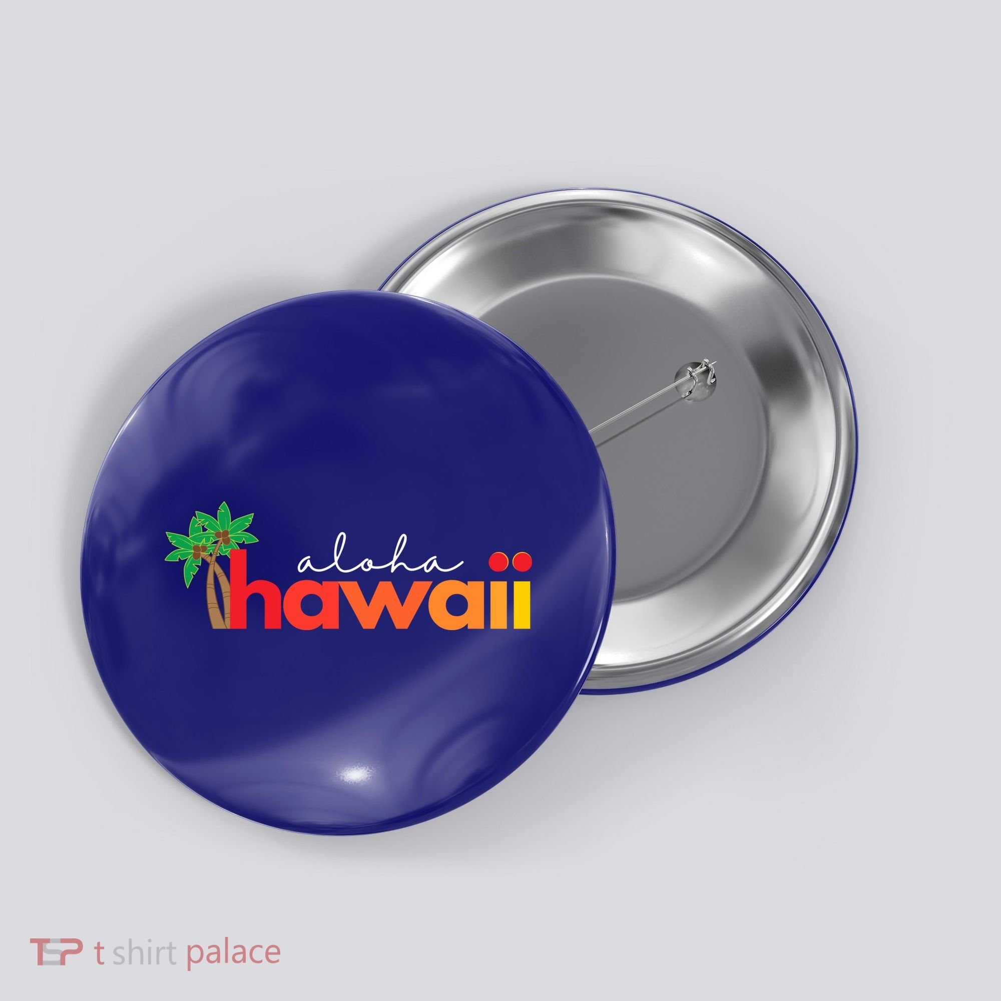 Aloha Hawaii Tropical Vacation Button