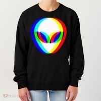 Alien Head Trippy Vaporwave Techno Rave EDM Music Festival Women's Sweatshirt thumb 0