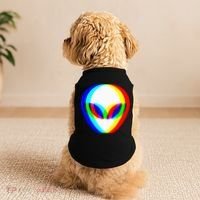 Alien Head Trippy Vaporwave Techno Rave EDM Music Festival Doggie Tank thumb 2