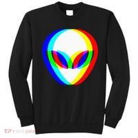 Alien Head Trippy Vaporwave Techno Rave EDM Music Festival Sweatshirt thumb 0