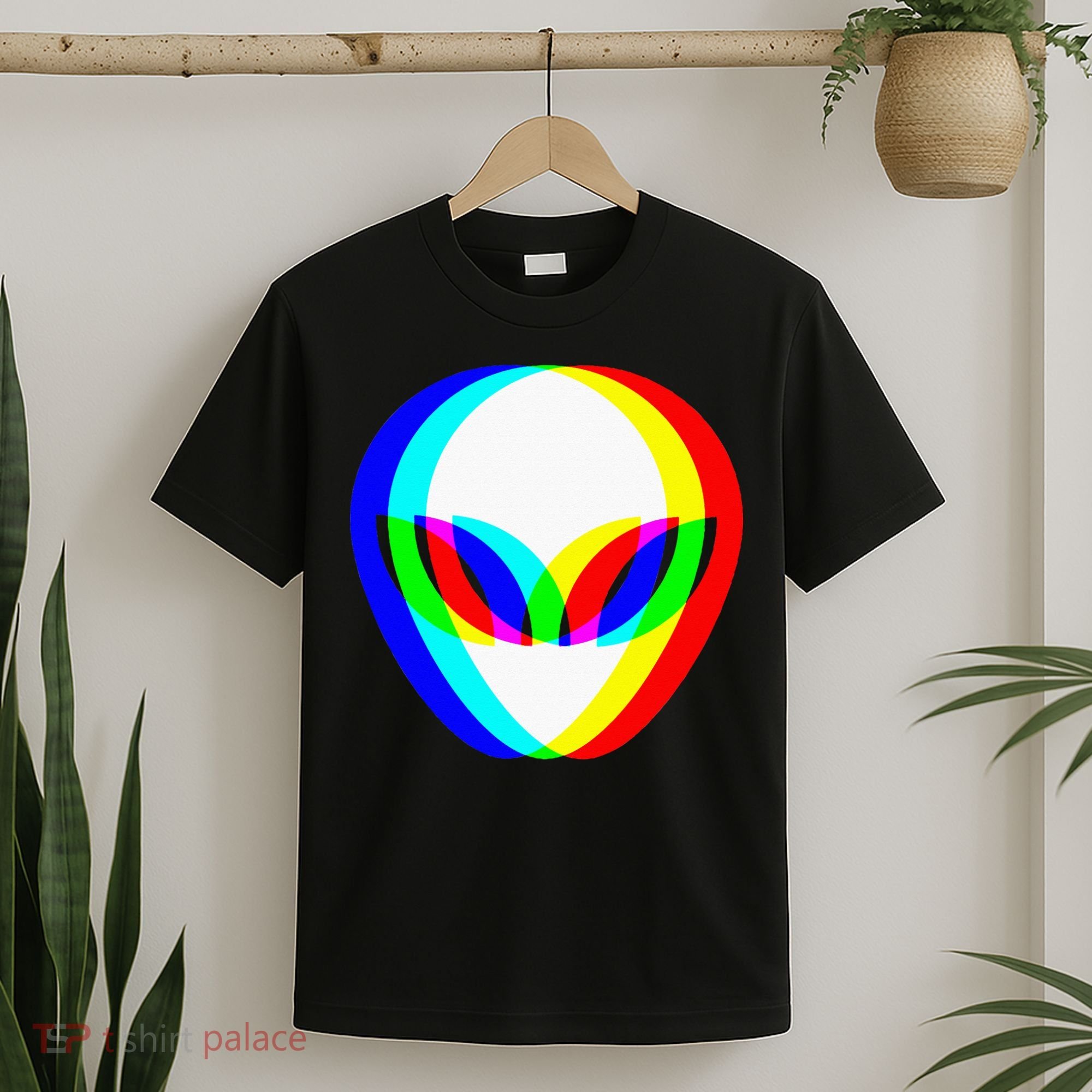 Alien Head Trippy Vaporwave Techno Rave EDM Music Festival T-Shirt