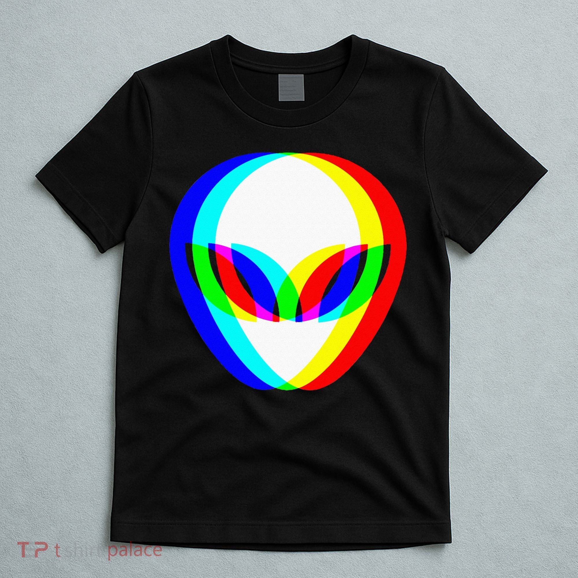 Alien Head Trippy Vaporwave Techno Rave EDM Music Festival T-Shirt