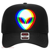 Alien Head Trippy Vaporwave Techno Rave EDM Music Festival Hat thumb 0