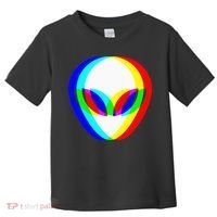 Alien Head Trippy Vaporwave Techno Rave EDM Music Festival Toddler T-Shirt thumb 0