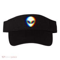 Alien Head Trippy Vaporwave Techno Rave EDM Music Festival Visor thumb 0