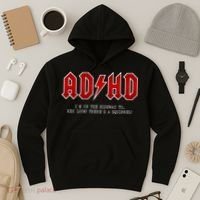 ADHD Highway To... Hey Look A Squirrel Hard Rocker ADHD Hoodie thumb 3