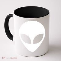 Alien Head T Shirt UFO Aliens T Shirt Coffee Mug thumb 0