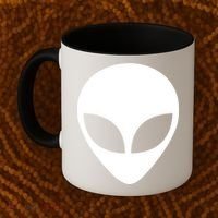 Alien Head T Shirt UFO Aliens T Shirt Coffee Mug thumb 2