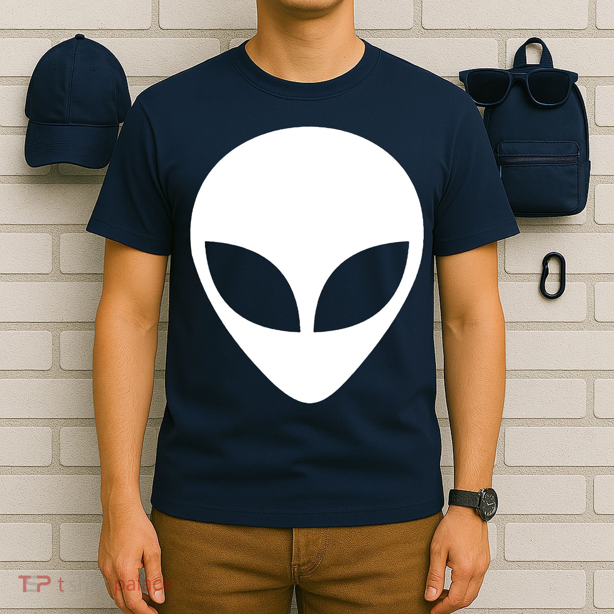 Alien Head T Shirt UFO Aliens T Shirt T-Shirt