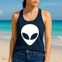 Alien Head T Shirt UFO Aliens T Shirt Women's Tank Top thumb 2