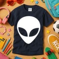 Alien Head T Shirt UFO Aliens T Shirt Kids T-Shirt thumb 3