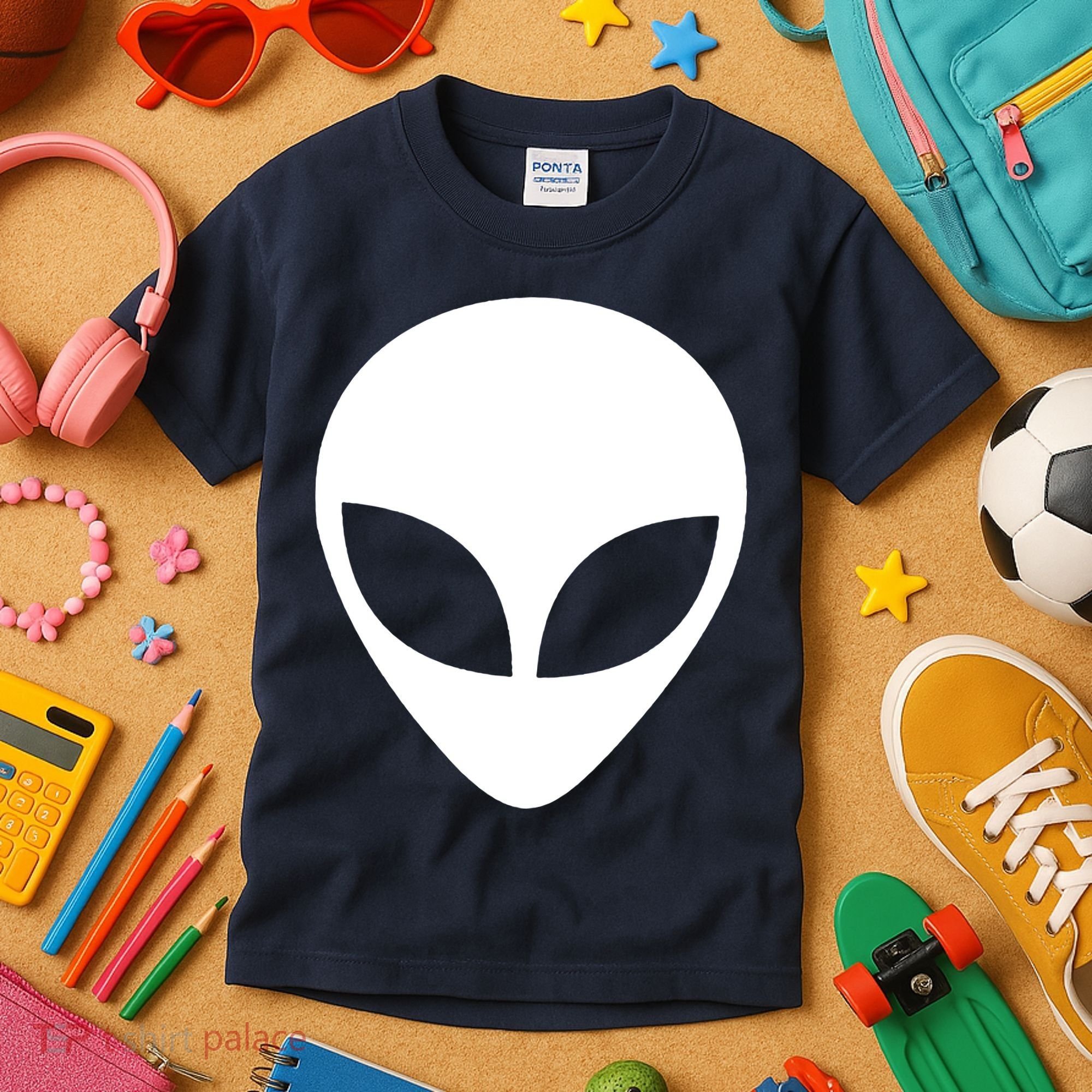 Alien Head T Shirt UFO Aliens T Shirt Kids T-Shirt