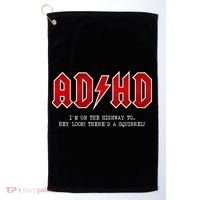 ADHD Highway To... Hey Look A Squirrel Hard Rocker ADHD Golf Towel thumb 0