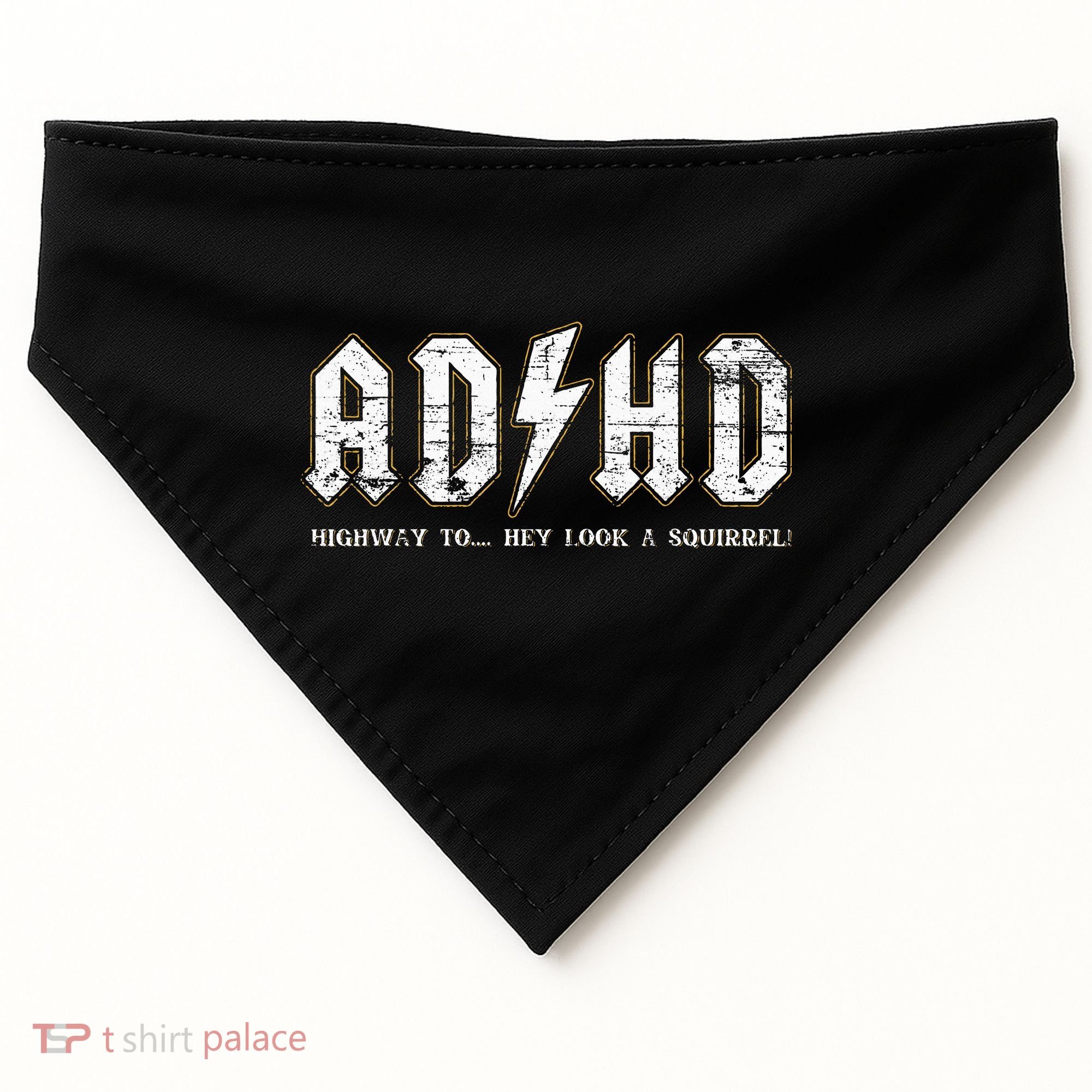 Adhd Highway To Hey Look A Squirrel Hyperactivity Disorder USA-Made Doggie Bandana