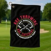 Axe Hatchet Throwing Ax Thrower Axe Catching Golf Towel thumb 1