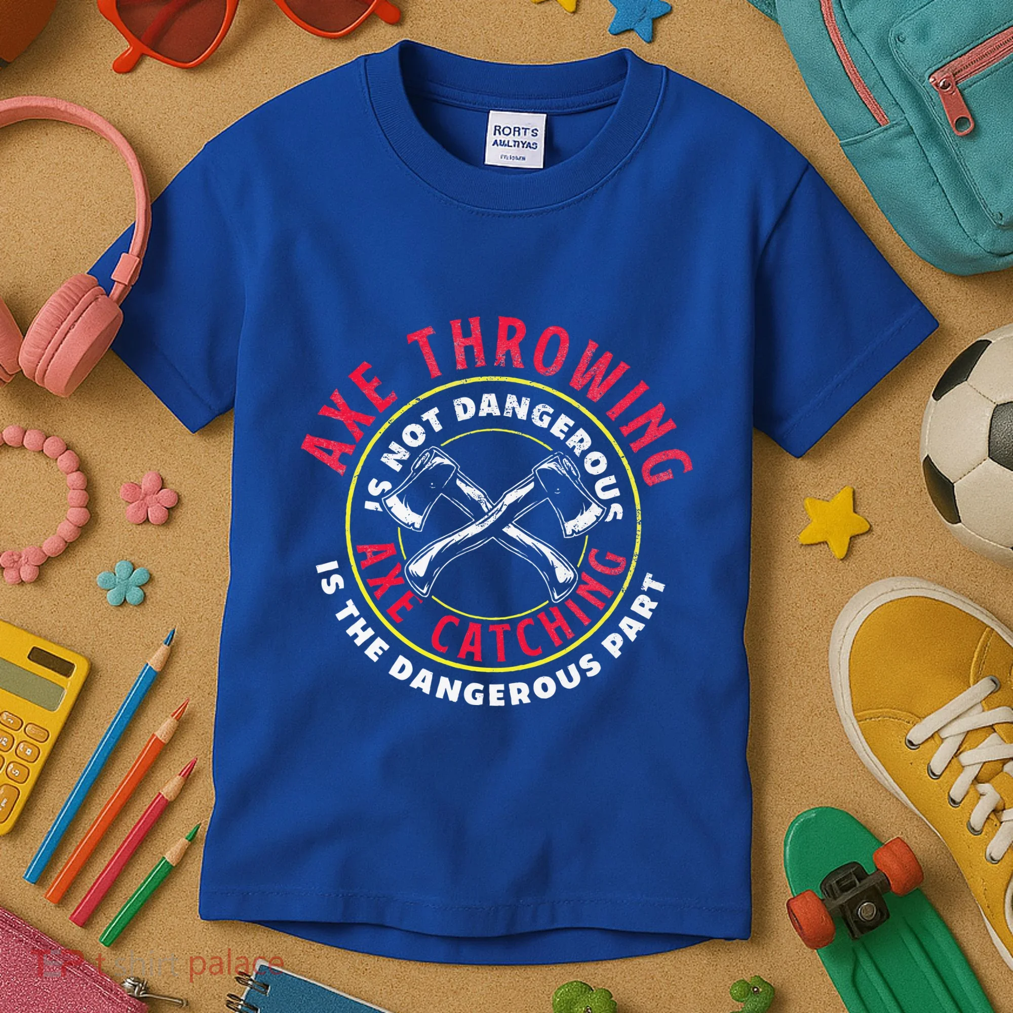 Axe Hatchet Throwing Ax Thrower Axe Catching Kids T-Shirt