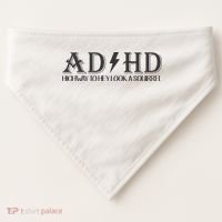 ADHD Highway To Hey Look A Squirrel USA-Made Doggie Bandana thumb 0