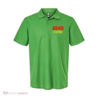 Adhd Highway To...Hey Look A Squirrel Polo