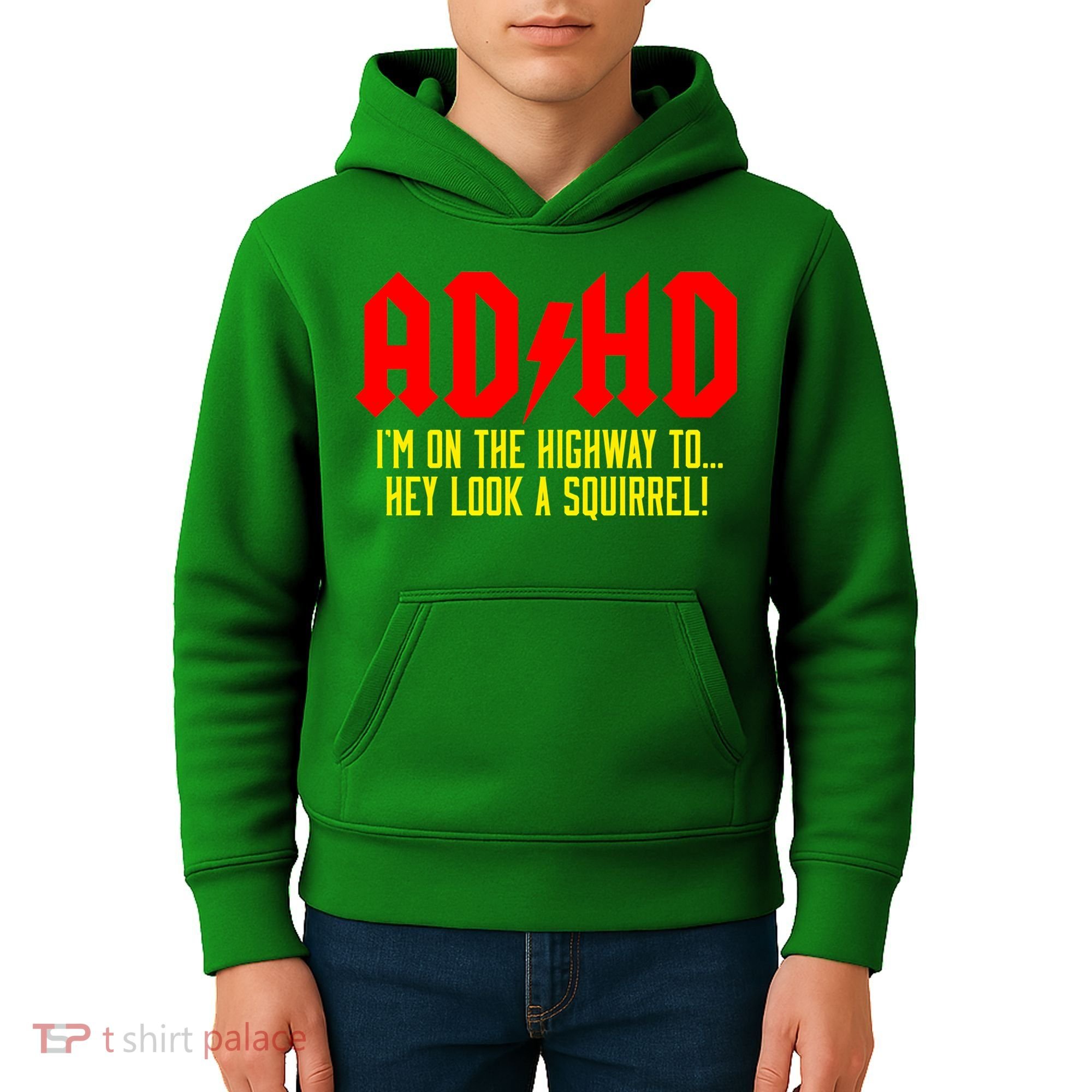 Adhd Highway To...Hey Look A Squirrel Kids Hoodie