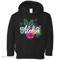 Aloha Hawaii Tropical Beach Toddler Hoodie thumb 0