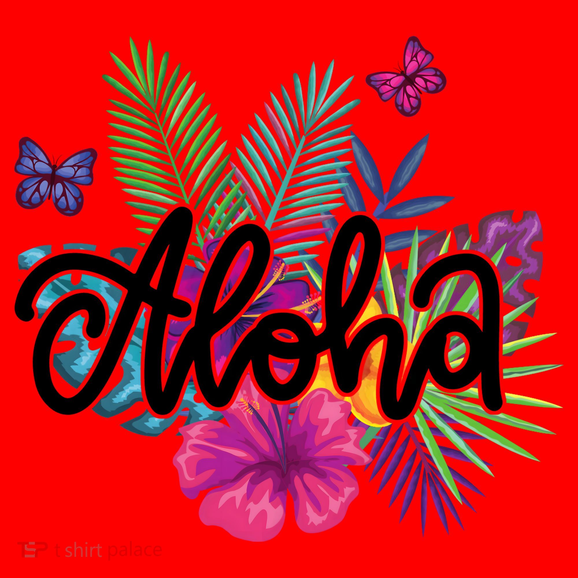 Aloha Hawaii Tropical Beach Santa Hat