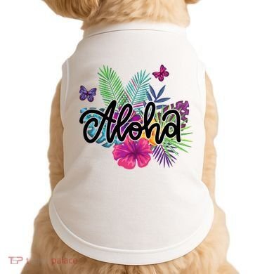 Aloha Hawaii Tropical Beach Doggie Tank